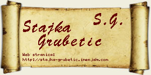 Stajka Grubetić vizit kartica